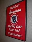 Arctic Cat Snowmobile Genparts Dealer Mechanic Garage Advertising Sign. Fixed Price $24.99.
