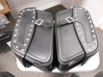 Nos Castle Streetbags Large Studded Kickback Saddlebag Set 22-1061. Fixed Price $224.99.