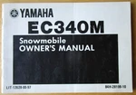 Yamaha EC340M Snowmobile Owners Manual LIT-12628-00-97. Fixed Price $11.99.