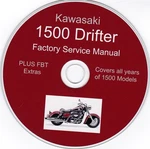 Kawasaki Service Manual 1999-2004 Vulcan Vn 1500 Drifter, Plus Extras On Cd Disc. Fixed Price $21.95.