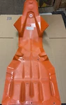Polaris 2880383-647 Orange Burst Skidplate Axys Snowmobile. Fixed Price $129.99.
