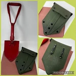 Vintage Stansport G.i. Style Double Folding Shovel W/70S E-tool Carrier & Clips. Fixed Price $26.07.