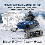 Arctic Cat ZL440 ZL550 ZR440 ZR580 1993 - 1998 Service Repair Shop Manual Usb. Fixed Price $23.99.