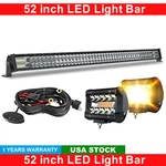 Straight Led Light Bar 52 Inch 300W Off-road Driving Spot Flood Work. Fixed Price $119.99.