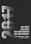 2017 Polaris Snowmobile 600 RUSH,800 Owners/maintenance Manual 9926931(594). Fixed Price $36.28.