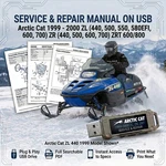 Arctic Cat ZL600 ZL700 ZR440 ZR500 1998 - 2001 Service Repair Shop Manual Usb. Fixed Price $23.99.