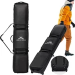 Wheeled Double Ski Bag Padded Waterproof Snowboard With Wheels Air Travel. Fixed Price $45.00.