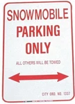 Voss 12X18IN. Parking Only Snowmobile 1218SPK. Fixed Price $30.99.
