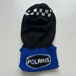 Vtg Polaris Black Blue White Full Winter Ski Riding Knit Mask Snowmobile. Fixed Price $22.00.