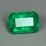 0.59 Cts Extreme Top Lustrous 100 % Natural Aaa+ Vivid Green Emerald Zambia. Fixed Price $59.40.