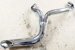 2 Into 1 Chrome Exhaust Lake 6 Speed 45 Degree Offset Harley Glide Bagger Tourin. Fixed Price $274.99.