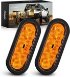 2PCS 6 Inch Oval Trailer Tail Lights 10 Led Amber Turn Signal Lamp Waterproof. Fixed Price $27.99.