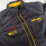 Ski-doo Team Button Front Work Shirt Men's 2XL Black Yellow Brp Rotax Xps. Fixed Price $35.00.