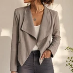 555 Los Angeles Gray Draped Moto Jacket Xs Soft Vegan Leather Waterfall. Fixed Price $28.00.