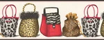 Wild Thing Animal Skin Purses On Sure Strip Wallpaper Border RU8201B. Fixed Price $12.21.