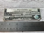 Orig Apollo 11 Era Grumman Lunar Module Lem Dolly Ascent Stage Spec Name Plate. Fixed Price $4499.77.