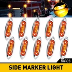 10X Side Marker Lights 4" Led Truck Trailer Oval Clearance Bulbs Super Amber Eah. Fixed Price $16.14.