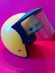 Vintage Medium Lear Siegler BA-72 Yellow Motorcycle Helmet W/vari-shield Visor. Fixed Price $84.99.