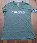 Women's Polaris Green Think Outside Short Sleeve V-neck Shirt Size Medium Nwt. Fixed Price $25.00.