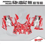 For Polaris 600 800 Rush Pro-rmk Assault, Indy 2010-2015 Graphic Decals Kit Red. Fixed Price $124.13.