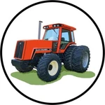 Allis Chalmers 8070 Tractor New Metal Sign 28" Diameter Round American Steel. Fixed Price $144.88.