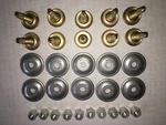 50- Woody's Gold Digger Carbide Stud 7/16 X 5/16 Support Plate & Nylock Nut. Fixed Price $76.00.
