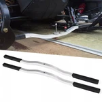 For Snowmobile Trailer Ski Tie Down Bar W/ Black Boots 1 Pair & Silver. Fixed Price $70.49.