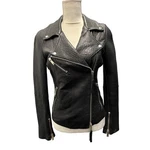 Lot 78 Black Leather Moto Jacket Italian Size 40. Fixed Price $125.00.