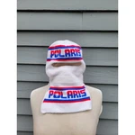 Polaris Balaclava Face Mask White Red Blue Vintage Snowmobile Knit Usa Osfm. Fixed Price $59.99.