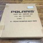 New Genuine Polaris Axys Snowmobile Red Rear Bumper 2880382-293. Fixed Price $49.99.