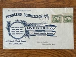 Commercial Cover (envelope And Stamps) From Townsend Live Stock Co, St. Lou. Fixed Price $12.50.