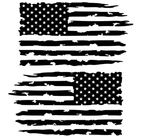 Tattered Distressed American Flag Decal Vinyl Sticker Set Of 2 Left Right Side. Fixed Price $40.50.