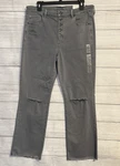 American Eagle Hi Rise Crop Flare Jeans Button Fly 16 Gray Next Level Stretch. Fixed Price $29.95.