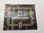 1974 Cheetah Operators Manual Arctic Cat Owners Book Snowmobile 2254-020. Fixed Price $36.00.