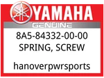 Yamaha Oem Part 8A5-84332-00-00 Spring, Screw. Fixed Price $10.99.