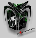 Arctic Cat Zr 600, 500, 800 Mountain 00-06 Graphics Decal Sticker Skull Hood Grn. Fixed Price $60.42.