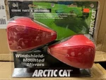Arctic Cat Windshield Mounted Red Mirrors Set Early Zr #2639-165. Fixed Price $29.99.