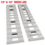 72" X 15" 8500 Lbs Aluminum Hook Ramp Car Truck Trailer Auto Hauler Pair 6FT. Fixed Price $273.16.