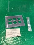Nos Plexi-view Mirrored Acrylic Wall Plate Triple Outlet Cover. Fixed Price $19.95.