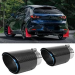 For Mazda SPEED3 Carbon Fiber Burnt Steel Dual Exhaust Tips 2.5"ID To 3.5"OD. Fixed Price $107.26.