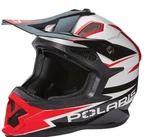 Polaris Tenacity 4.0 Open Face Snowmobile Helmet Red/white Medium 286156103. Fixed Price $110.00.