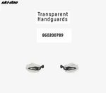Ski-doo Oem Transparent Handguards W/ Black Or Grey Caps- 860200789. Fixed Price $109.99.