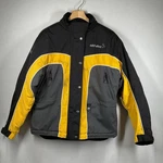 Ski-doo Brp Snowmobile Racing Jacket Mens Size Large Primaloft Black Gray Yellow. Fixed Price $70.00.