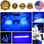 Universal Fit 4-PIECE Led Car Interior Light Strip Easy Install, Bluetooth. Fixed Price $22.49.