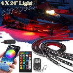 24" Multi Color Neon Led Light Snowmobile Engine Under Glow Body Lamp Bluetooth. Fixed Price $54.99.