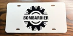 Ski-doo Bombardier Snowmobile Logo White Novelty License Plate With Black. Fixed Price $12.00.