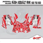 Graphic Decals Kit Red For Polaris 600 800 Rush Pro-rmk Assault, Indy 2010-2015. Fixed Price $128.91.