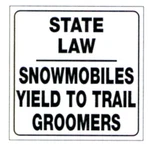 Voss Signs 494SLG White Plastic Reflective 12" - Snowmobiles Yield. Fixed Price $12.48.