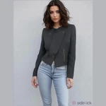 Cabi Black Asymmetrical Snap Zip Pointe Moto Jacket Xs Style 615 Pocket. Fixed Price $23.46.