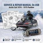 Arctic Cat Panther 1974 1975 Service Repair Shop Manual On Usb. Fixed Price $19.99.